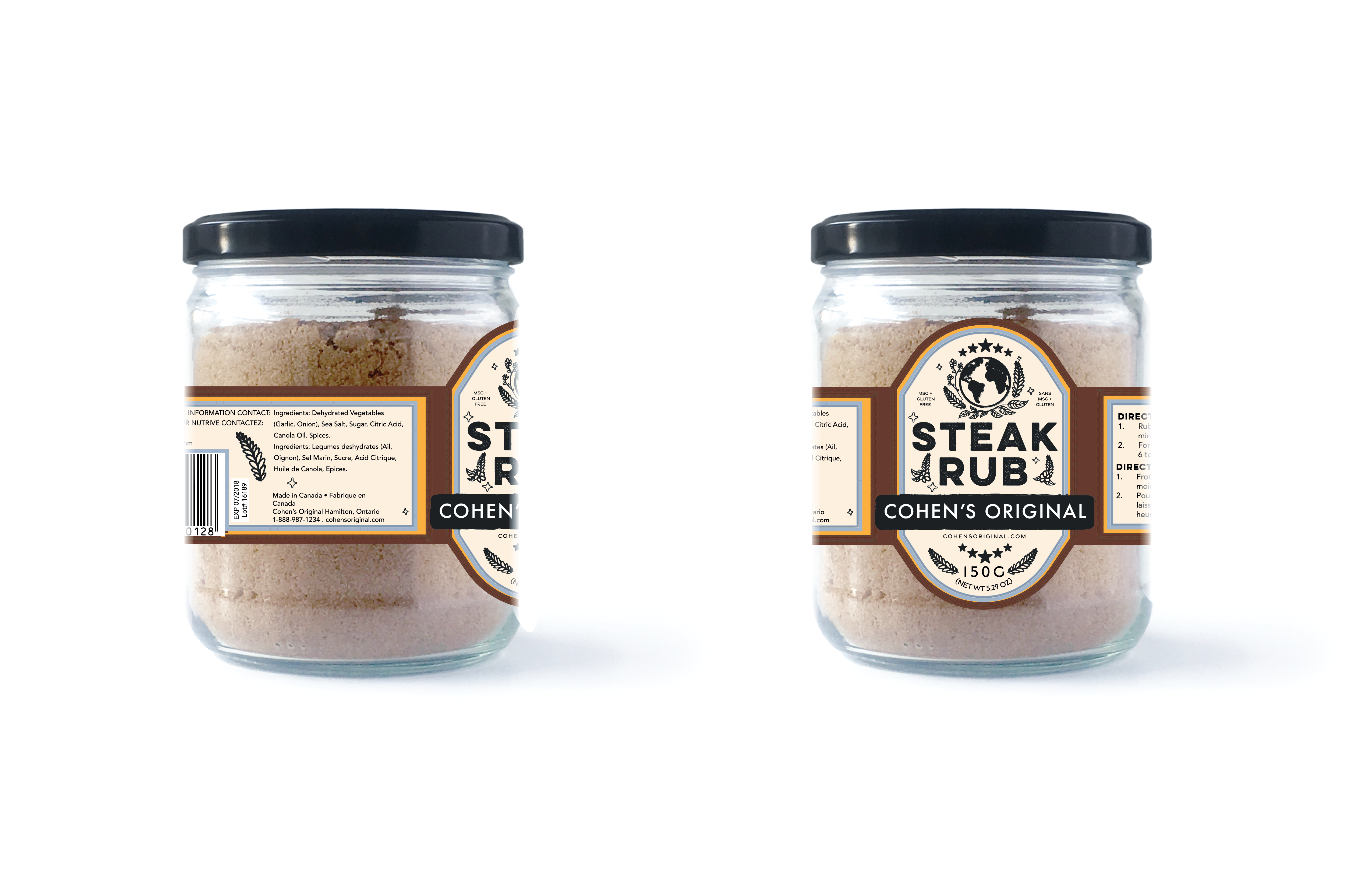 Steak Rub Product Label